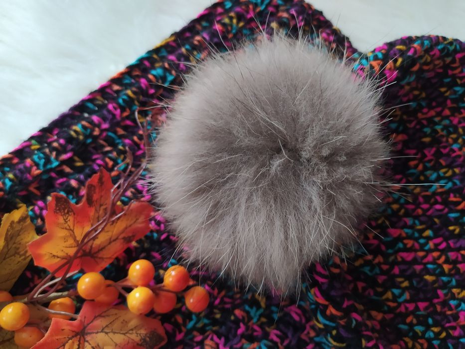 Komplet boho czapka i komin na szydełku Handmade