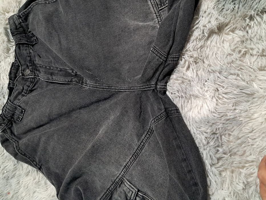 Широкі штани/Джинси Baggy Cargo Pull&Bear (STWD) — темно-сірі / графіт