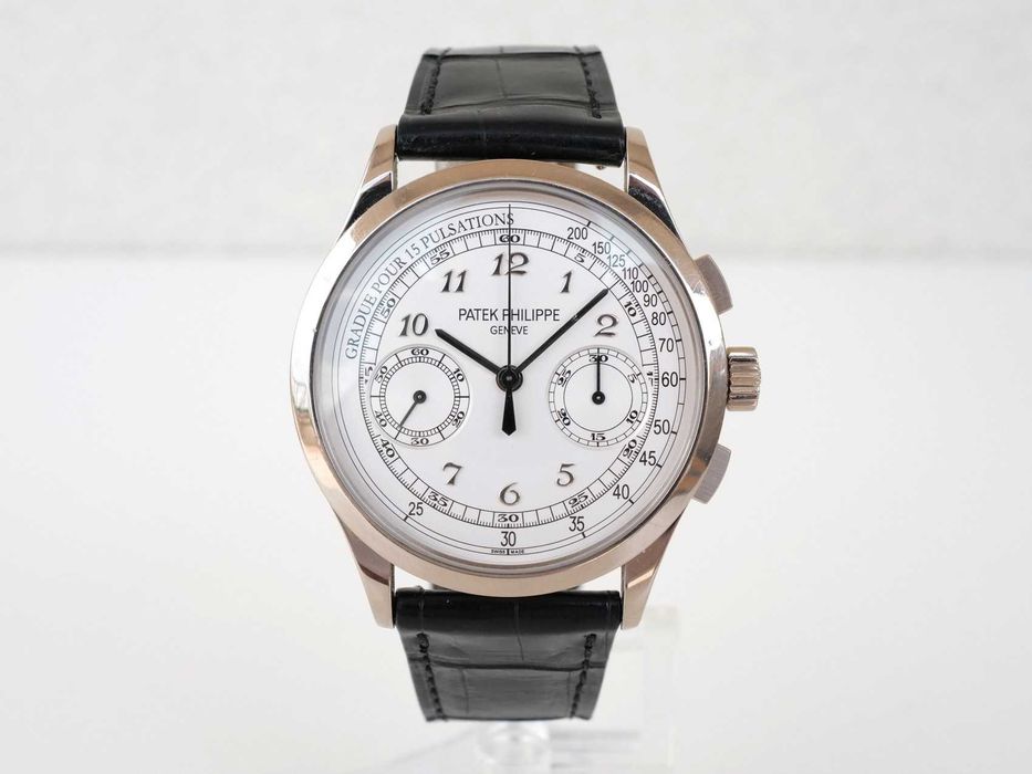 Patek Philippe Chronograph Complications Manual Wind 18K White Gold