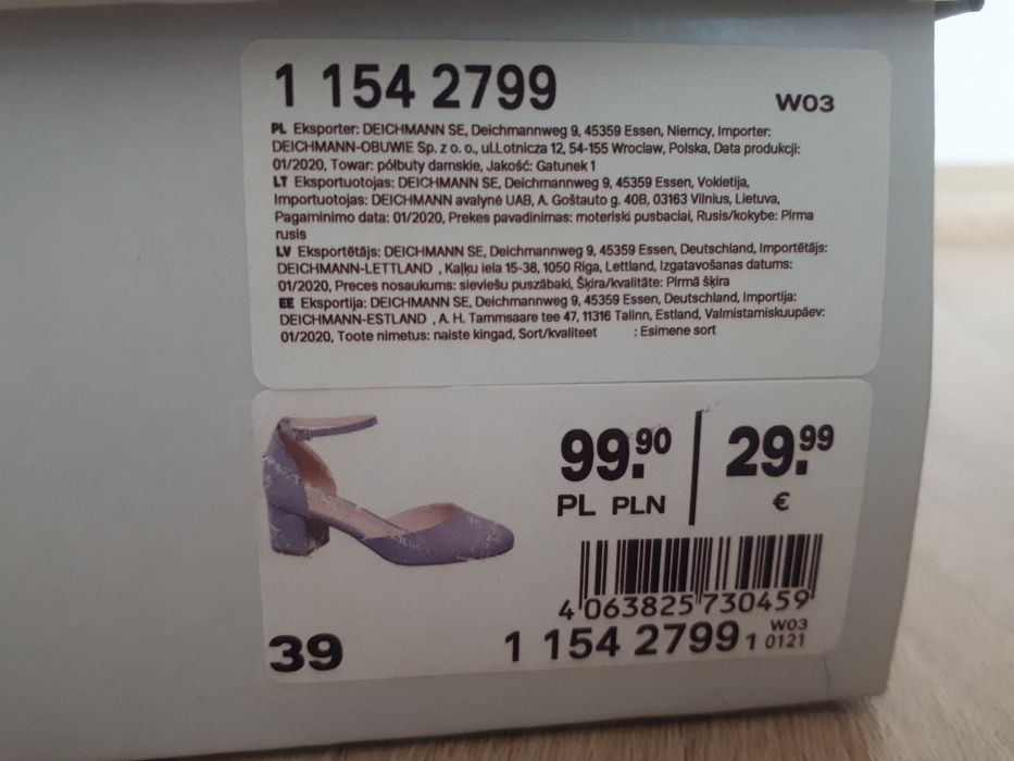 Graceland Deichmann błękitne buty na obcasie
