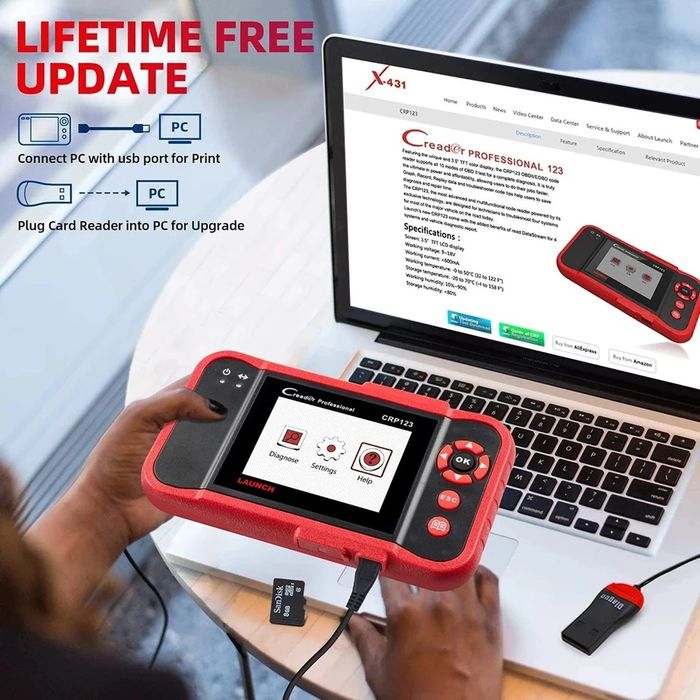 Máquina de diagnóstico auto launch x431 crp123 NOVO