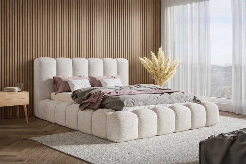 10 LAT GWARANCJI Łóżko tapicerowane ze stelażem metalowym - PRODUCENT