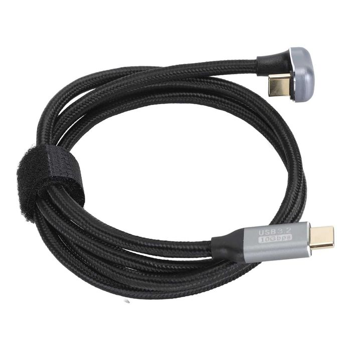 Kabel USB C - USB C kątowy 100cm 10Gbps 100W Cablecc