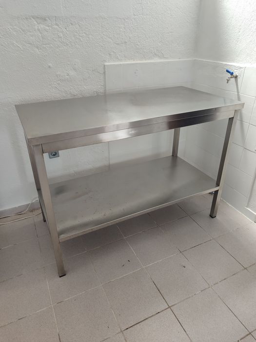Bancada inox 138cm