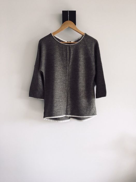 Sweter taupe szary grafit brązowy basic Quiosque