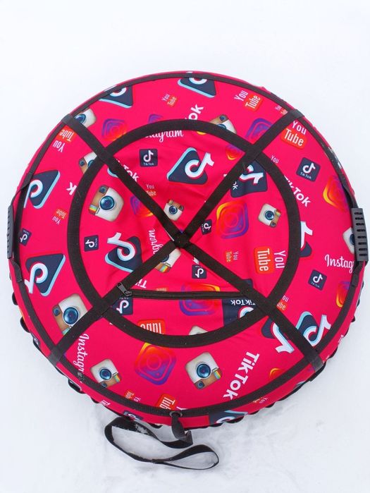 Тюбинг большой 120  ватрушка с камерой надувные санки 120 см с камерой