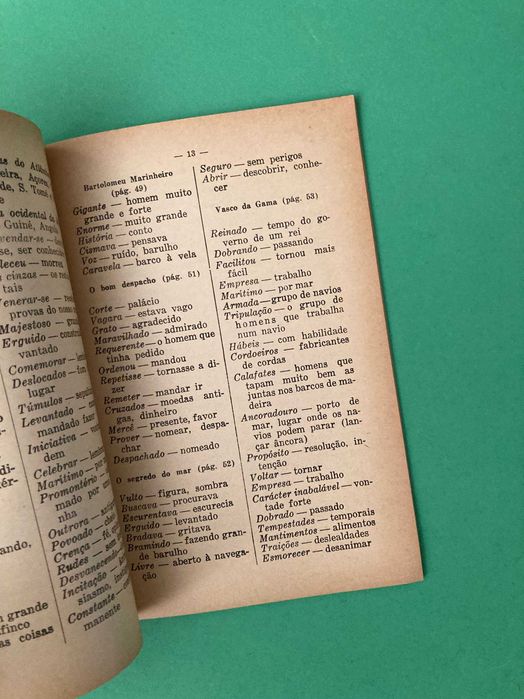 Livro do Vocabulário para a 4ª Classe Anos 50/60 Porto Editora