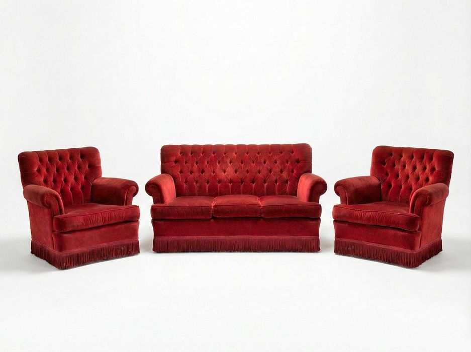 Conjunto de sofas capitones