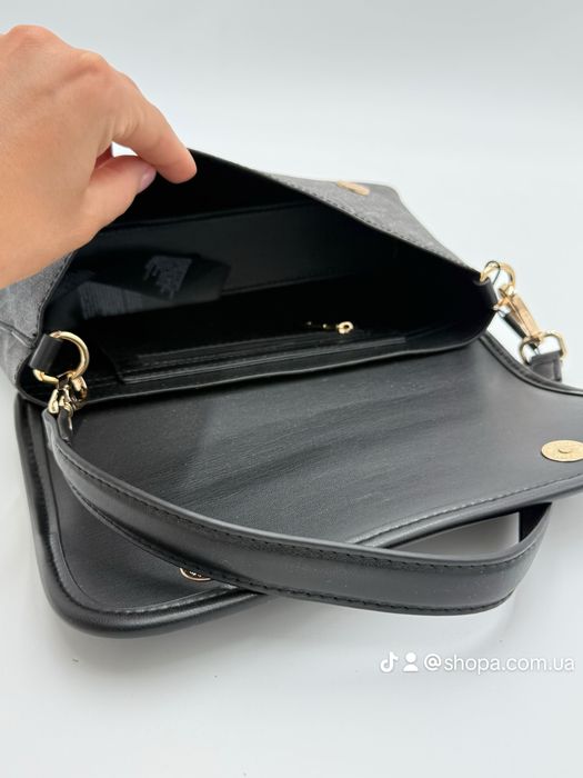 Сумка женская T*mmy  | Бежевый и черный | Монограмма