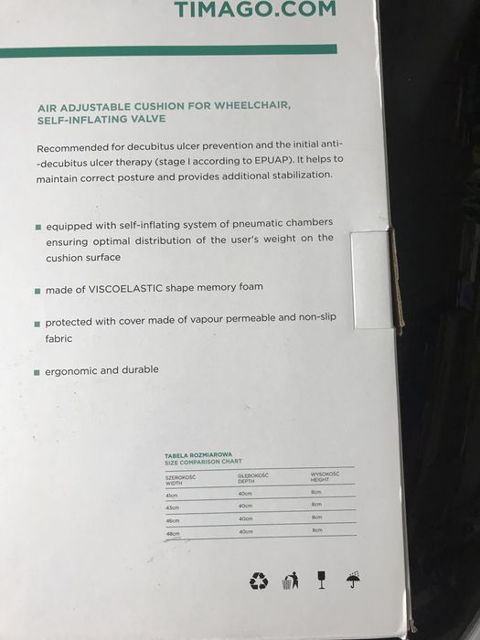 Przeciwodleżynowa poduszka pneumatyczna TGR-R PP 474 /NOWA/