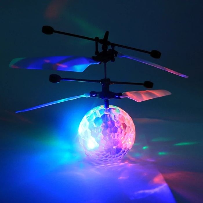 Mini kula disco latający helikopter zabawka dla dzieci