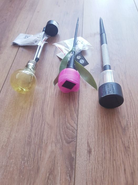 Nowe lampy lampki solarne marki Dealz 3 sztuk