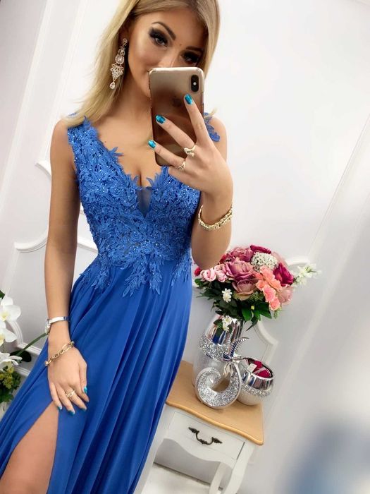 Niebieska suknia. Pretty Women Loren rozmiar 38