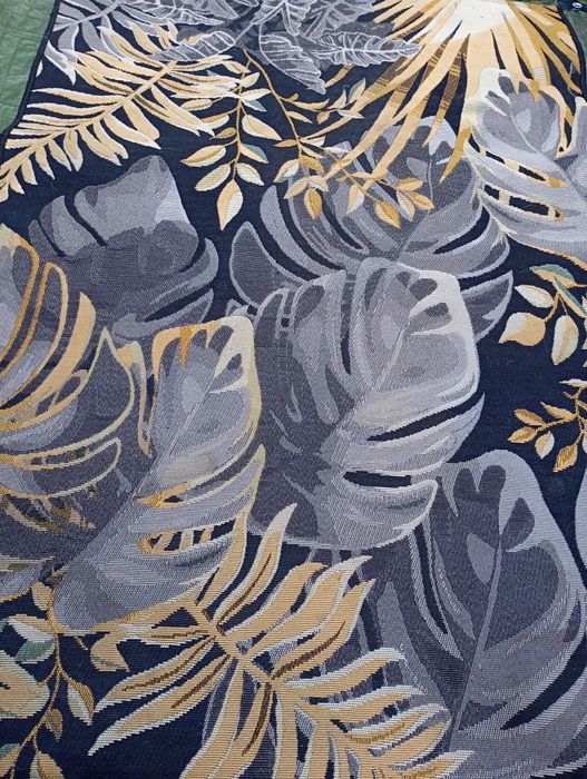 Dywan Borneo Liście czarno-złoty 120 x 170 cm zewnętrzny, wewnętrzny