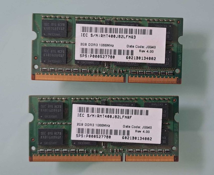 Memórias RAM - 2X SAMSUNG M471B5673FH0-CF8 2GB DDR3 1066MHZ64552909825410122
