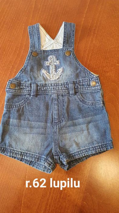 Ogrodniczki r.62 spodnie spodenki szorty