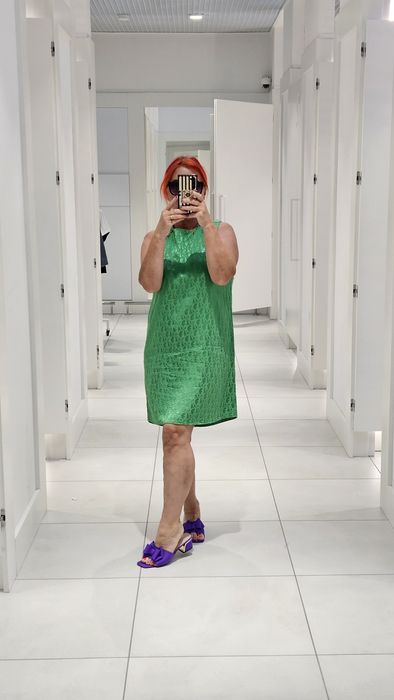 Dior Sukienka Soczysta Zieleń Monogram