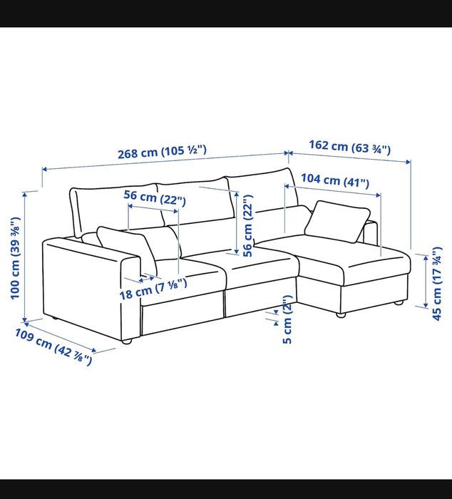 Sofa IKEA Eskilstuna 3 lugares