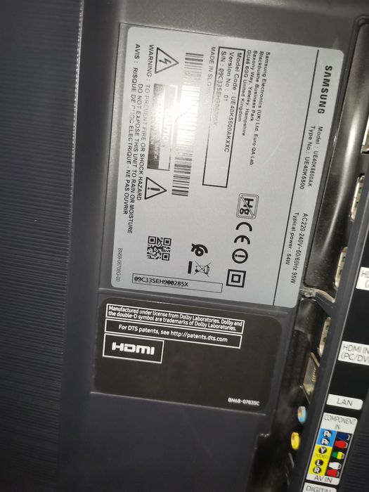 Smart tv Samsung 40 polegadas tela partida  ue40k5500AK