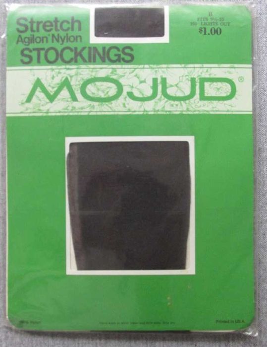 Trzy pary oryginalnych pończoch nylonowych rozm. 9 1/2 - 10 cbrąz 70te