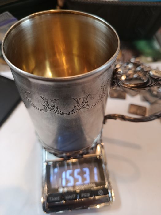 Кружка из серебра 925 проба