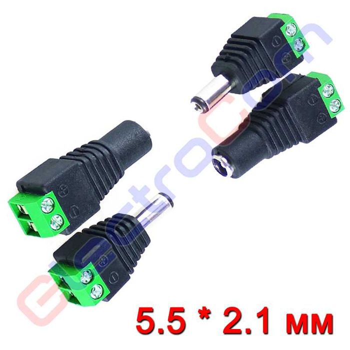 Перехідник DC з одного розміру / типу на інший, до різної електроніки