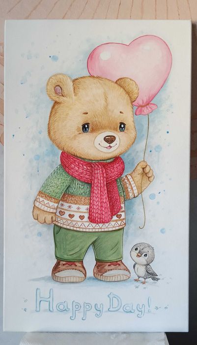 Картина акварельная "Алиса" 30х40см