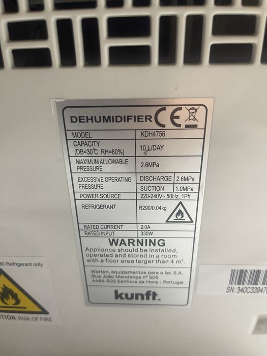 Desumidificador Kunft