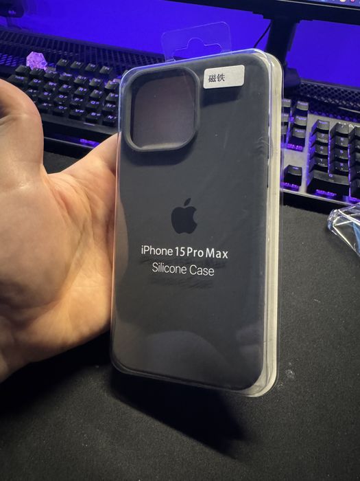 iPhone 15 Pro Silicone Case MagSafe Gray Якісний силіконовий кейс