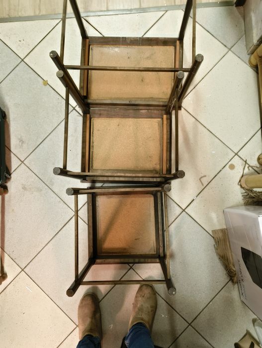 Komplet  trzech stolików retro