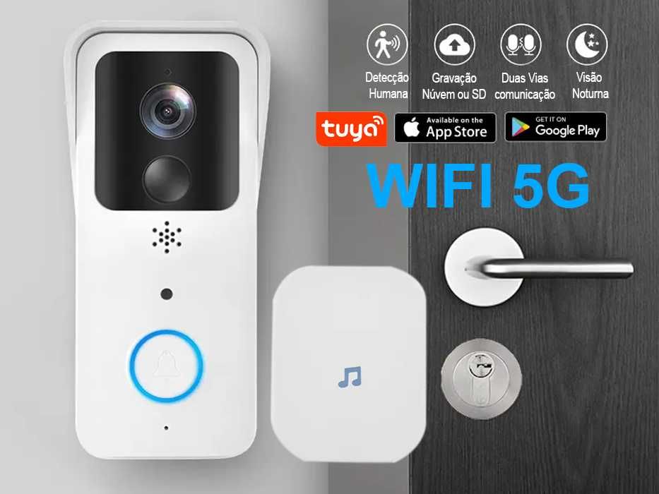 Video Porteiro Campainha +Sirene interior WIFI 5G Andoid Iphone (NOVO)