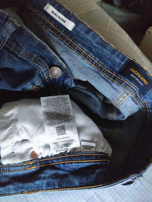 Джинсы Jack&jones Glenn jeans Дания w33 stretch mid blue.