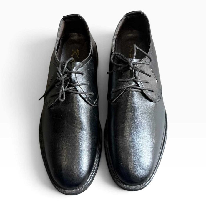 Sapatos Vintage K Shoes em Pele Preta – Homem, Tamanho 43