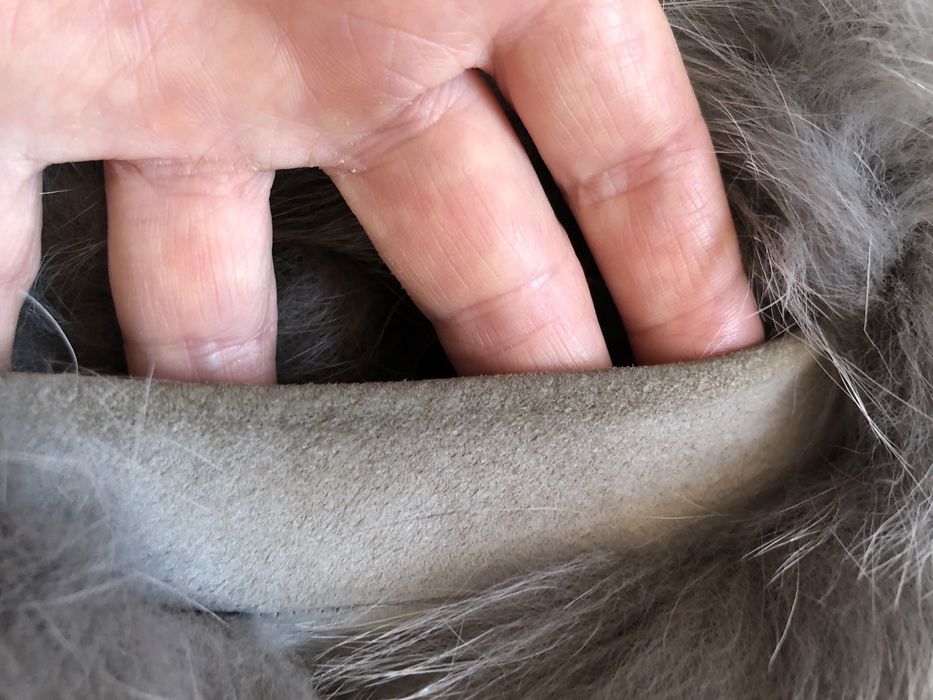 Szara kamizelka z lisa rozmiar 34/36