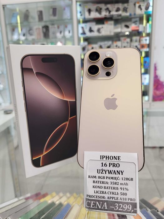 Iphone 16 Pro 128GB Bat 91% Telakces Felicity *Raty 0%