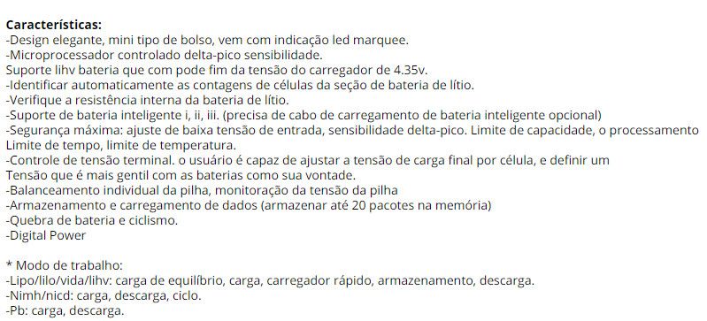 Carregador iMAX B6 Mini V2