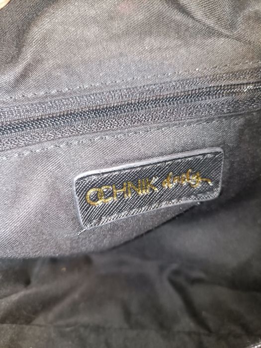 Ochnik czarna skórzana torebka