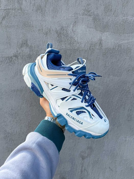 Чоловічі кросівки Balenciaga Track "White/Blue" Розміри 40-46