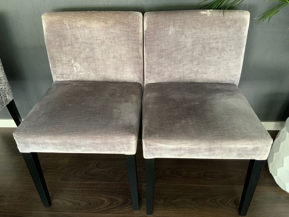 Conjunto de 8 cadeiras modernas — estrutura Paços de Ferreira + tecido premium Osborne & Little