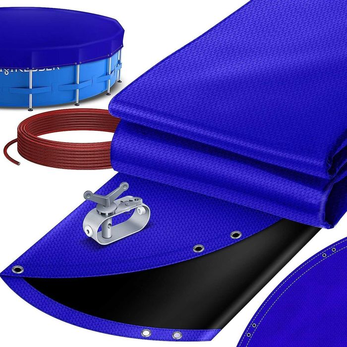 Plandeka do basenu / okrągła / 266-306 cm / osłona / ochrona / 8816!