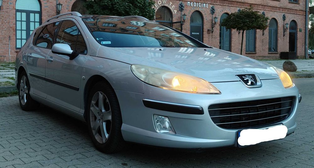Peugeot 407SW, 2.2 HDI, 170KM, 2007r., Biturbo, skrzynia 6 biegowa, panoramiczny dach.