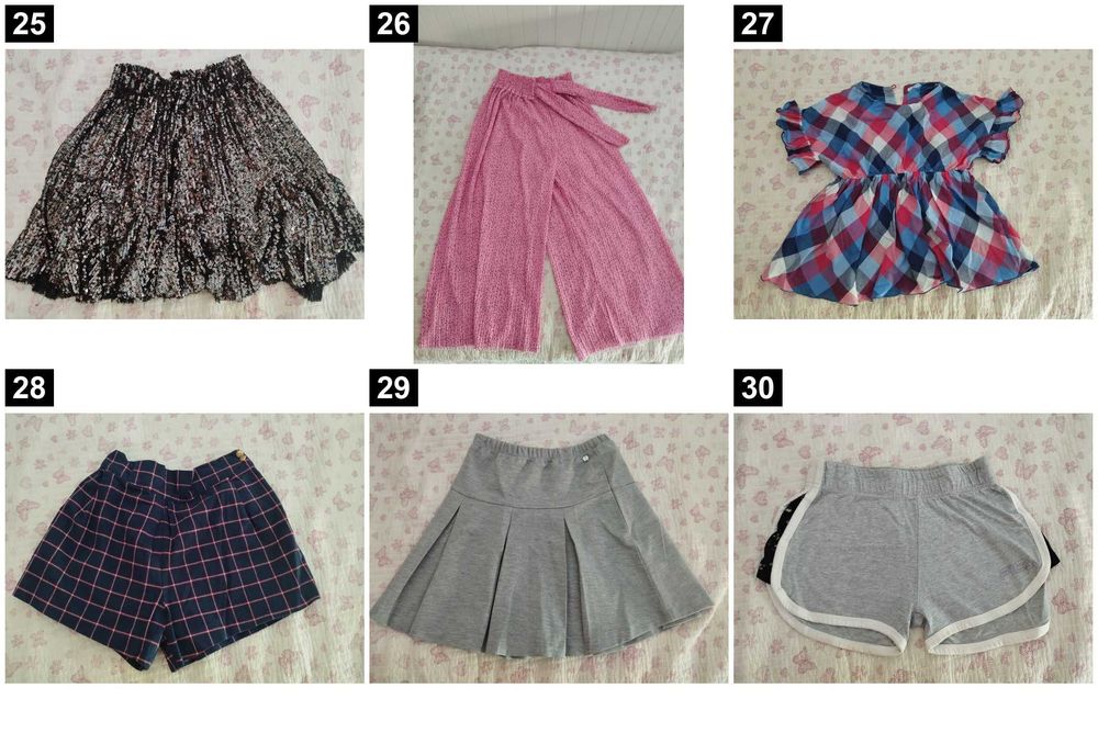 30 peças roupa menina 7–12 anos | Zara, Benetton, H&M | Desde 4 €