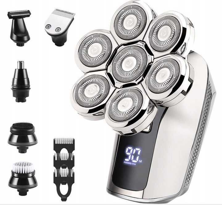 Elektryczna golarka 6w1 bezprzewodowa mokro/sucho