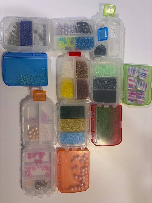 Комірки бутерброд чеського  бісеру, рубка + залишки бісеру