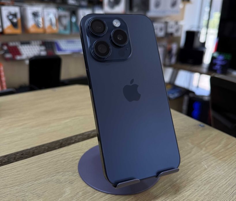 iPhone 15 Pro 128GB Blue Titanium + Скло/Плівка • Гарантія • Обмін • Розсрочка •