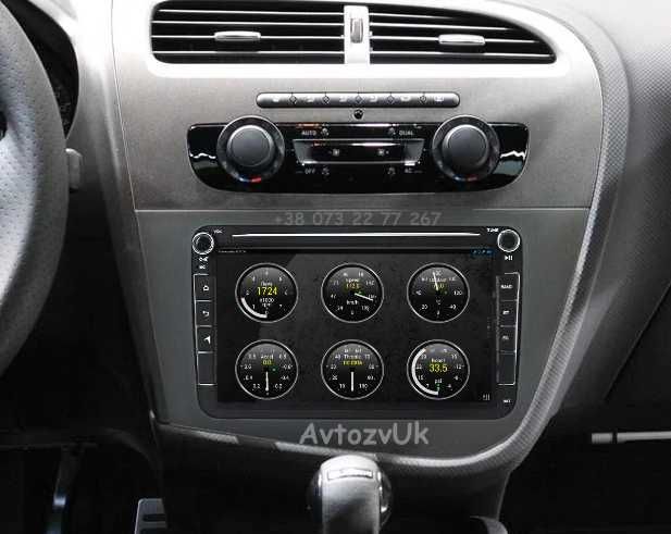 Магнитола LEON Seat ALTEA GPS 2 дин Сеат Леон Алтеа CarPlay Android 15