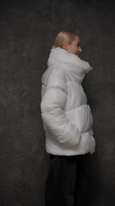 Пуховик білий українського бренду THE WARM (ex NEBESITE)