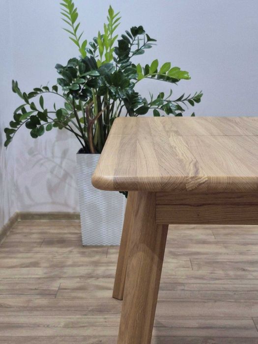 Stół dębowy FIU s2 (lite drewno) - rozkładany, styl nowoczesny