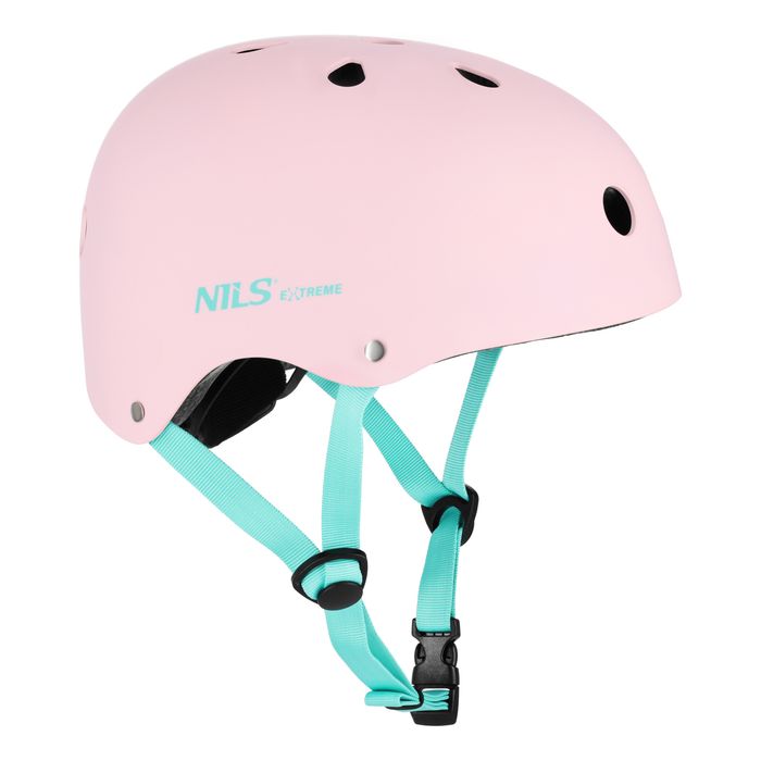 Kask Rowerowy Różowy Rozmiar XS 48-52cm Nils Extreme Do Jazdy Na Rowerze Bezpieczeństwo Ochrona Głowy Sport