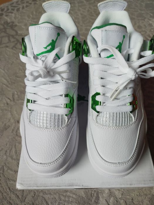 Nowe Nike Jordan 4 white/green
